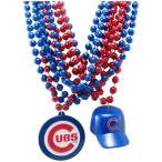 MLB Chicago Cubs Team Medallion Mini-Helmet and Mardi-Gras Bead Set