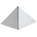 Paderno World Cuisine 5.875 by 5.875 by 4 Inch Stainless Steel Pyramid Mold