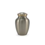 Near &amp; Dear Pet Memorials Classic Brass Pet Cremation Urn 40 Cubic Inch Brushed Pewter