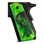 Hogue Polymer Grip Panels (Fits: Government Ambidextrous Safety Cut) Zombie Green Pearl