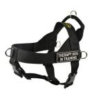 DT Universal No Pull Dog Harness Therapy Dog In Training Black Small Fits Girth Size: 24-Inch to 2