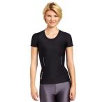 Skins A200 Women's Short Sleeve Compression Top Small Black/Black