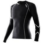 2XU Women's Thermal Compression Long Sleeve Top (Black/Black Medium)