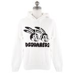 DSQUARED2 ディースクエアード パーカー S74GU0705 S25030 PULLOVER HOODIE メンズ 男性 フーディー プルオーバー 100 WHITE ホワイト