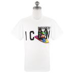 DSQUARED2 ディースクエアード 半袖Tシャツ S79GC0064 S23009 ICON T-SHIRT メンズ 男性 CIRO DOG サーフィン 100 WHITE ホワイト