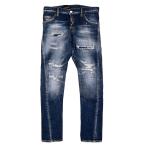 ショッピングディースクエアード DSQUARED2 ディースクエアード デニム S74LB1265 S30342 MEDIUM SLASH WASH SEXY TWIST JEANS メンズ 男性 ボタンフライ ジーンズ 470 BLUE ブルー