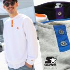 STARTER BLACK LABEL スターターブラックレーベル トレーナー メンズ スウェットトレーナー 長袖 ヘンリーネック ロゴ 刺繍 ゆったり 大きいサイズ