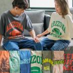 Tシャツ メンズ 半袖 アメカジ カレッジロゴTシャツ バックプリントTシャツ ピグメント
