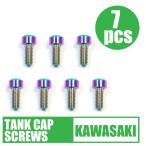 64 titanium сплав производства крышка лючка бензобака болт Kawasaki 7 дыра жарение цвет Rainbow Balius Zephyr 400/χ ZRX400 GPZ900R ZX-9R ZRX1100 ZZR1200