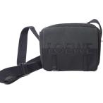 LOEWE ロエベ レザー×キャンバス ショルダーバッグ
