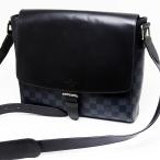  б/у товар Louis Vuitton Damier * кобальт новый порт *mesenja-PM сумка на плечо наклонный ..PVC кожа N41587