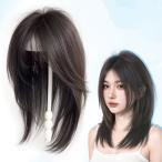 フルウィッグ ミディアム ボブ  自然 分け目  増毛 薄毛 脱毛症 白髪隠し  ウイッグ ウェーブ  かつら 女性 レディース 小顔効果 母の日 プレゼント