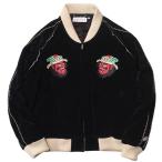 ショッピングking  【SALE セール】コンダクター el conductorH VELVETEEN YAMA KING EMBROIDERED SOUVENIR JKT black elconductorH-PD25AJ07
