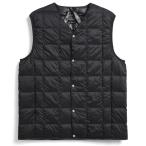 【メンズ】タイオン TAION V ネックボタン インナーダウンベスト BLACK TAION-001