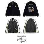 ショッピングスカジャン 【ユニセックス】タイオン TAION ジャパンスペシャルリバーシブルスカジャンダウンジャケット d.navy x black TAION-JK04JS