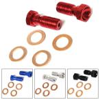 2 шт. комплект aluminium банджо одиночный болт винт гора M10×P1.25 2 шт шайба 4 листов голубой / серебряный / черный / красный 