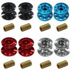 ミニ四駆 2段 アルミ ローラー 軽量 2個セット 13-12mm カラー全4色 銀 黒 赤 青 黒 グレードアップ パーツ 改造 コーナリング 部品 交換