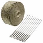 [5cm×10M] Thermo Vantage titanium волокно производства жаростойкий лента ткань стяжка частота 10шт.@ мотоцикл muffler выпускной коллектор выхлопная труба 