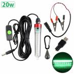 20W USB подача тока тип зеленый цвет LED сборник рыба лампа сборник рыба светло-зеленый зеленый свет ночь рыбалка морская рыбалка аккумулятор не необходимо IPX8 IP68 водонепроницаемый 