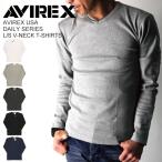AVIREXアヴィレックスVネックロングTシャツカットソーTシャツロンTデ...