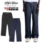 SHAKA WEAR автомобиль ka автомобиль ka одежда распорка Denim брюки non woshu rigid индиго blue black 13OZ STRAIGHT LEG DENIM