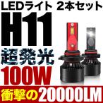 100W H11 LED フォグ RK5/6 ステップワゴンスパーダ 2個セット 12V 20000ルーメン 6000ケルビン