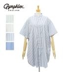 ショッピングジムフレックス ジムフレックス GY-B0160MUL 半袖 バンドカラー チュニック マルチストライプ レディース Gymphlex