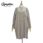 ショッピングジムフレックス ジムフレックス コットンストライプ バンドカラー シャツ ワンピース GY-G0064MTS レディース Gymphlex