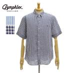 ショッピングジムフレックス ジムフレックス J-1421LNP リネン ストライプ ギンガムチェック 半袖 ボタンダウン シャツ メンズ Gymphlex [メール便可]