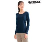 スクラブインナー 長袖 冬 裏起毛 ストレッチ レディース 女性 スクラブ 白衣 ナース服 医療 モズ アンファミエ　[moz]吸汗速乾長袖インナーTシャツ（裏起毛）