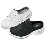 ナースシューズ 白 黒 疲れにくい スニーカー スリッポン 静音 軽量 保育士 介護士 靴 アンファミエ　スポーティサボエアーシューズ(低反発中敷付き)