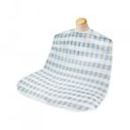 soflapi Len фартук окантовка проверка длинный голубой 102312