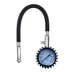 エアゲージ ロング タイヤ 空気圧 エア抜き ラバージャケット付 車 汎用 メンテナンス 高速道路 カー用品 シルバー