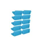 Yahoo! Yahoo!ショッピング(ヤフー ショッピング)ホコリ防止 USB端子カバー 10個セット コネクタ カバー キャップ USB パソコン 保護キャップ PC  ブルー