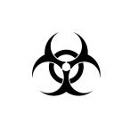  Vaio риск стикер biohazard черный 