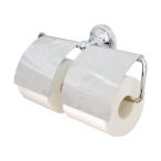 2連 ダブル トイレットペーパーホルダー 紙巻器 おしゃれ 銀 シルバー INK-0801032H