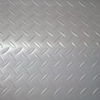 縞鋼板風防滑保護シート 滑り止めマット ゴムマット 野外 ハードタイプ(固め) 銀 シルバー 1850mm×918mm 厚み:2mm INK-1316004