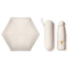 INNI 24本骨 カプセル晴雨兼用傘 軽量 218g UVカット 100% 日傘 折りたたみ 完全遮光 晴雨兼用 折り畳み日傘 紫外線遮断 携帯便利 耐風 ポーチ付き