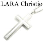 LARA Christie ララクリスティー レールクロスネックレス ホワイト レディース シルバー925 エナメル P3190-W