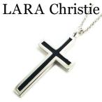 LARA Christie ララクリスティー レールクロスネックレス ブラック メンズ シルバー925 エナメル P3190-B