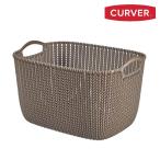 ニット調洗濯かご19L:ブラウン(CV226165) CURVER 収納 ランドリーバスケット 洗濯かご ランドリー収納 洗濯物入れ