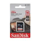 2枚以上がお買い得 SanDisk SDカード SDHC 16GB UHS-I 80MB/s SDSDUNS-016G-GN3IN