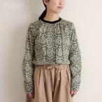 ショッピングリバティ ブラウス イノブン別注 J.Sloane リバティ クレリック衿ブラウス Mortimer/ZE ブラック Mサイズ ジェイスローアン