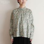 Parkes リバティ 後ろ開きP/Oフレアブラウス Edenham/PE