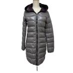 ショッピングデュベティカ 古着 デュベティカ DUVETICA ACE ダウンコート クリーニング済み グレー×パープル レディース サイズ38