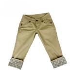 中古 バーバリーブルーレーベル BURBERRY BLUELABEL コットン クロップドパンツ レディース 小さいサイズ 34