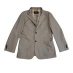 中古 バーバリーブラックレーベル BURBERRY BLACKLABEL コットン テーラードジャケット クリーニング済み 千鳥格子 茶 メンズ Mサイズ