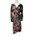 ショッピングzara 古着 ザラ ZARA カシュクール シャツワンピース クリーニング済み レトロ 花柄 レディース Sサイズ