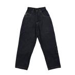  б/у одежда толчок одежда KIKWEAR Buggy джинсы широкий черный Denim произведена чистка USA производства мужской полный размер цена 27 дюймовый 