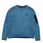 б/у одежда Nike NIKE Tec флис Crew тренировочный футболка произведена чистка мужской XXL голубой 
